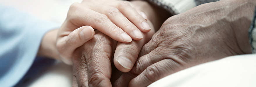 two sets of hands holding